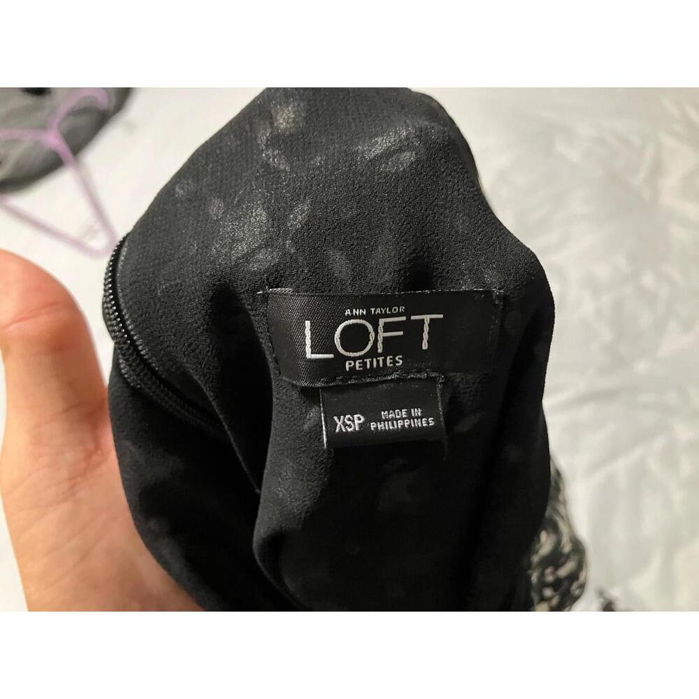 Floral Print Loft Petites Romper Women’s XSP Black White Summer One Piece - Picture 3 of 7